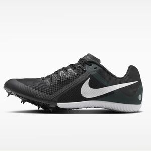 Nike Zoom Rival Multi track and field spikes in black and metallic silver.